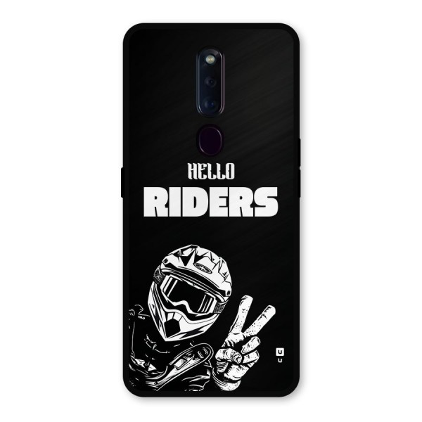 Hello Riders Metal Back Case for Oppo F11 Pro