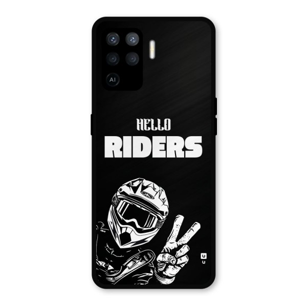 Hello Riders Metal Back Case for Oppo F19 Pro