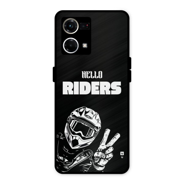 Hello Riders Metal Back Case for Oppo F21 Pro 4G