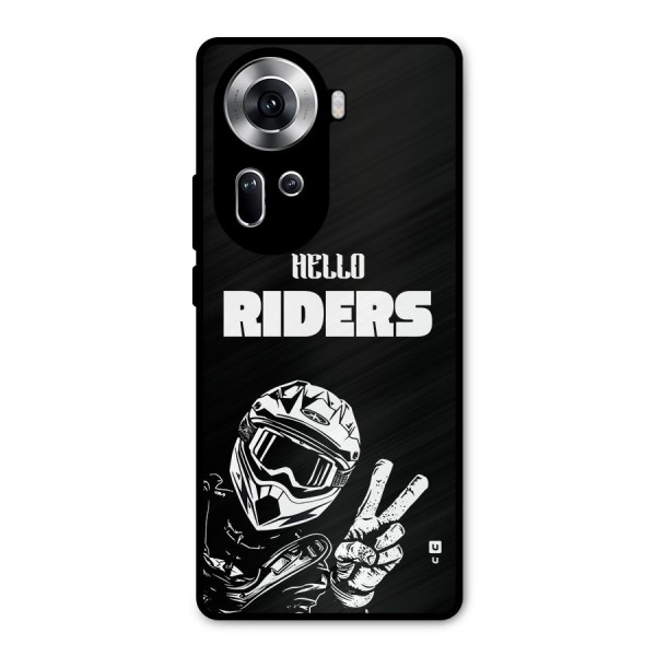 Hello Riders Metal Back Case for Oppo Reno11 5G