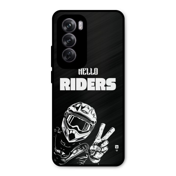 Hello Riders Metal Back Case for Oppo Reno12 Pro