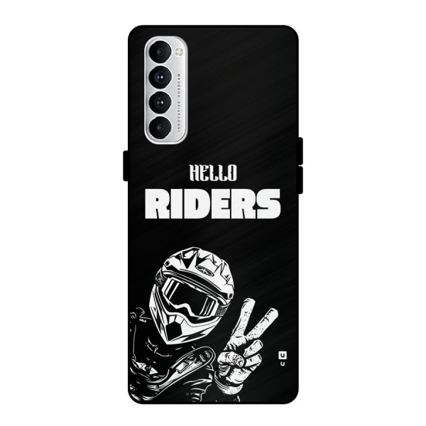 Hello Riders Metal Back Case for Oppo Reno4 Pro