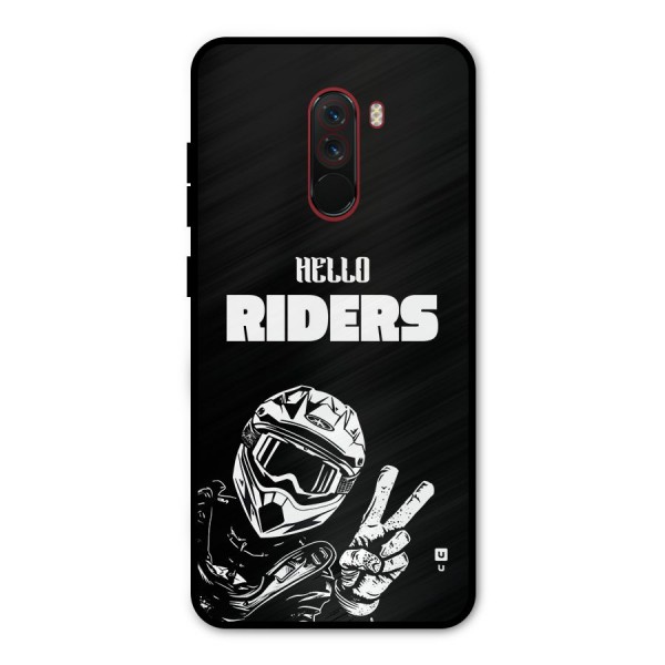 Hello Riders Metal Back Case for Poco F1