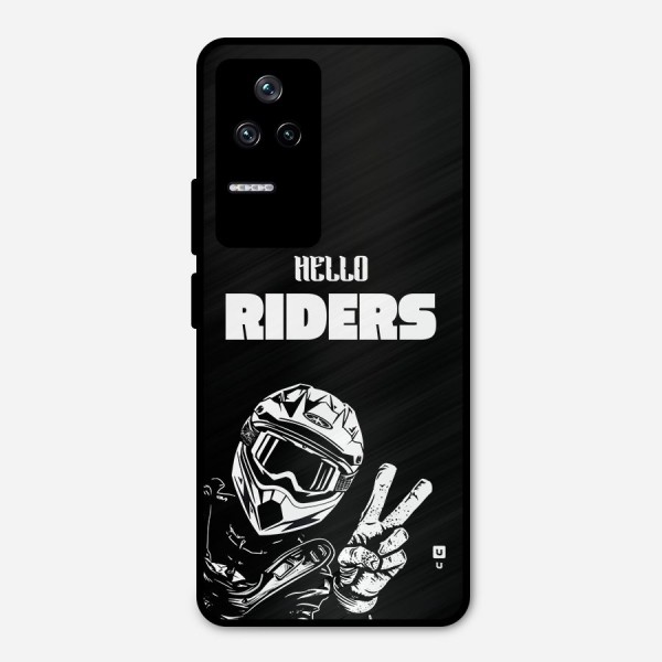 Hello Riders Metal Back Case for Poco F4 5G