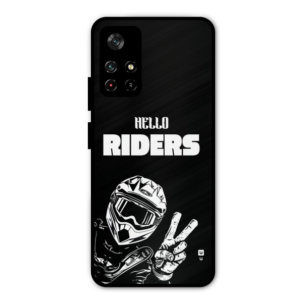 Hello Riders Metal Back Case for Poco M4 Pro 5G