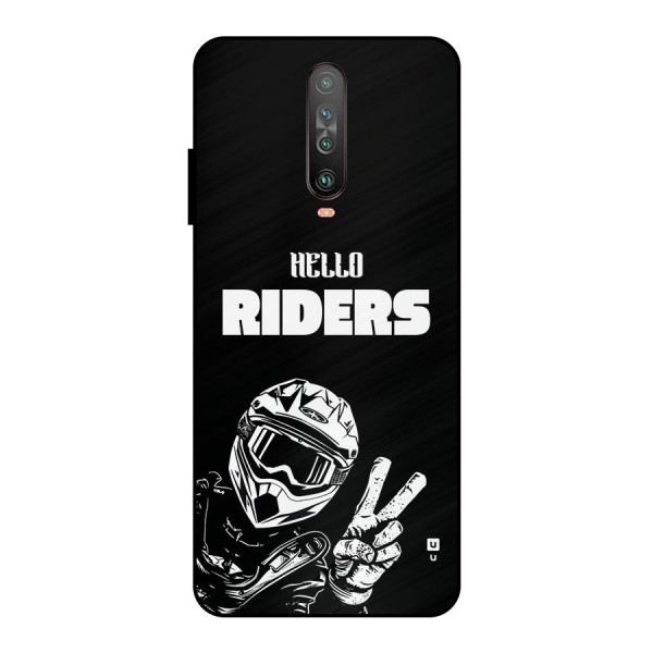 Hello Riders Metal Back Case for Poco X2