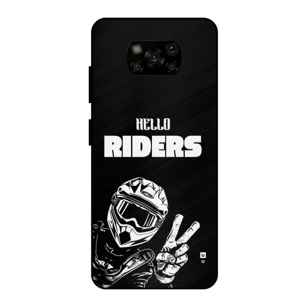 Hello Riders Metal Back Case for Poco X3