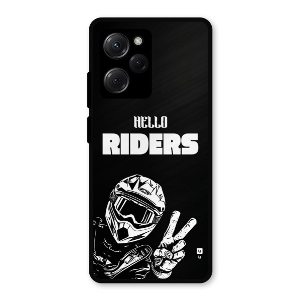 Hello Riders Metal Back Case for Poco X5 Pro