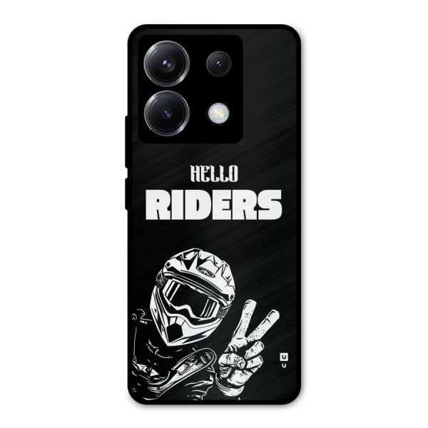 Hello Riders Metal Back Case for Poco X6