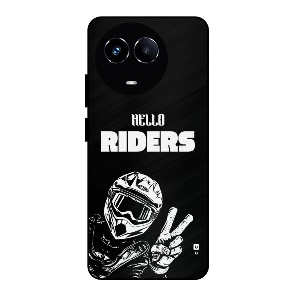 Hello Riders Metal Back Case for Realme 11X