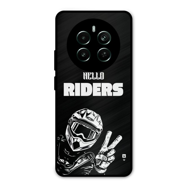 Hello Riders Metal Back Case for Realme 12 Plus