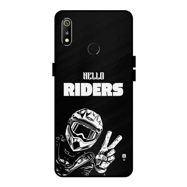 Hello Riders Metal Back Case for Realme 3