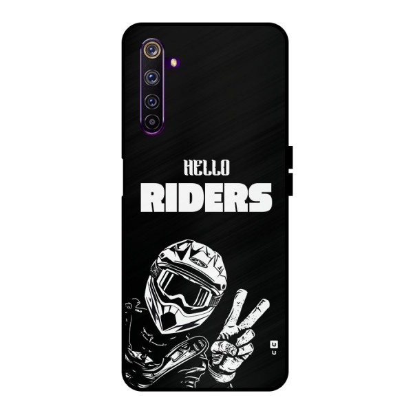 Hello Riders Metal Back Case for Realme 6 Pro