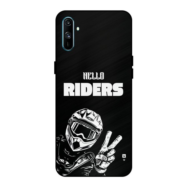 Hello Riders Metal Back Case for Realme C3