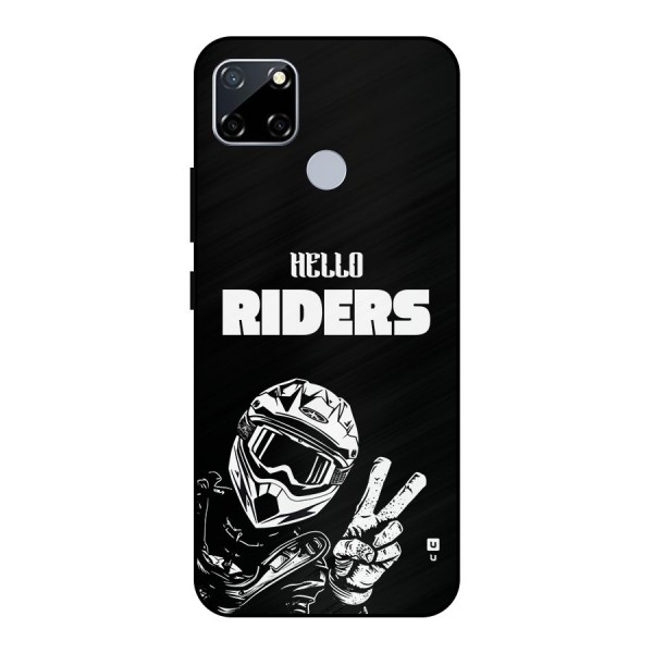 Hello Riders Metal Back Case for Realme Narzo 30A