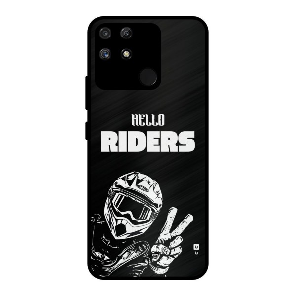 Hello Riders Metal Back Case for Realme Narzo 50A