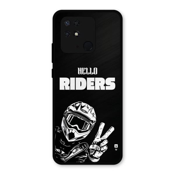 Hello Riders Metal Back Case for Redmi 10