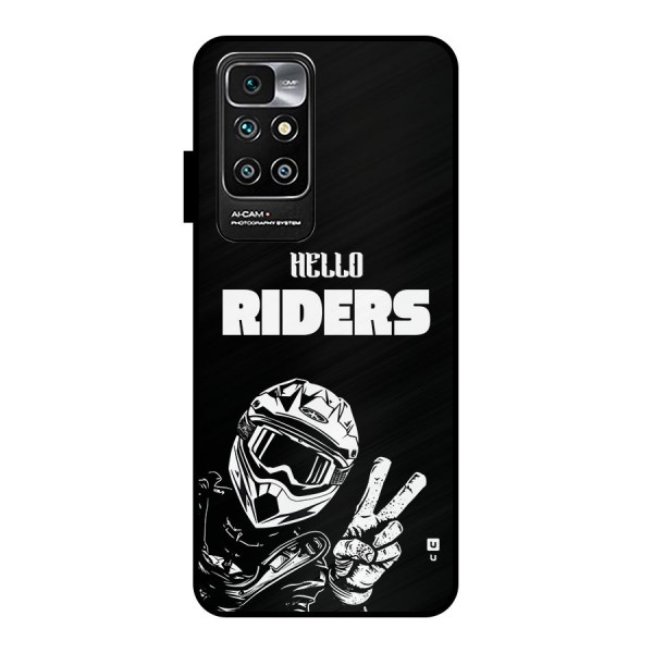 Hello Riders Metal Back Case for Redmi 10 Prime