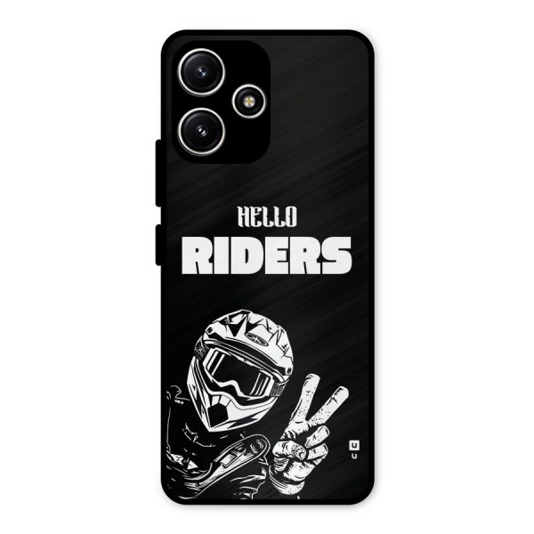 Hello Riders Metal Back Case for Redmi 12 5G