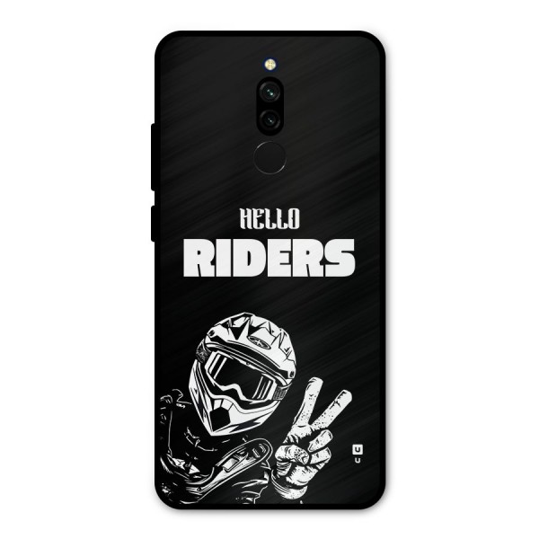 Hello Riders Metal Back Case for Redmi 8