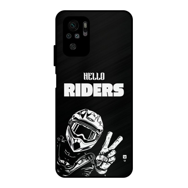 Hello Riders Metal Back Case for Redmi Note 10