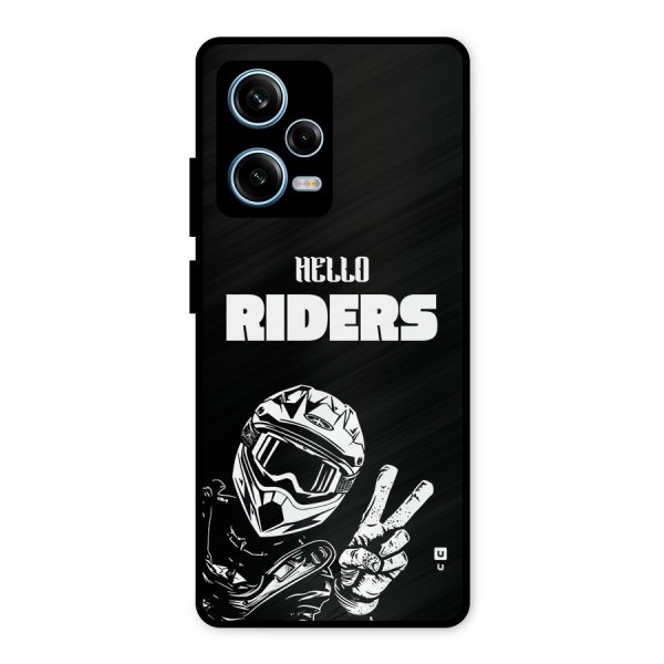 Hello Riders Metal Back Case for Redmi Note 12 Pro