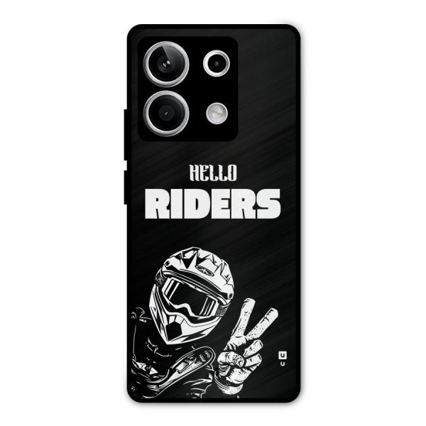 Hello Riders Metal Back Case for Redmi Note 13 5G