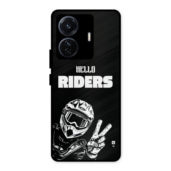 Hello Riders Metal Back Case for Vivo T1 Pro