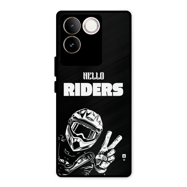 Hello Riders Metal Back Case for Vivo T2 Pro