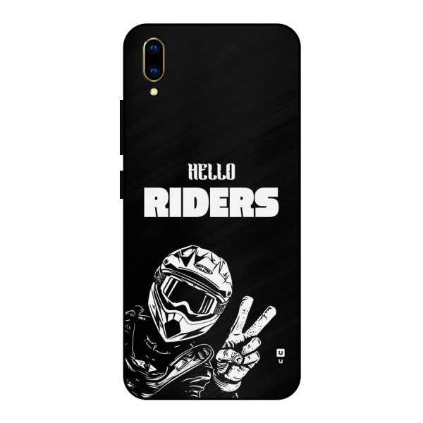 Hello Riders Metal Back Case for Vivo V11 Pro