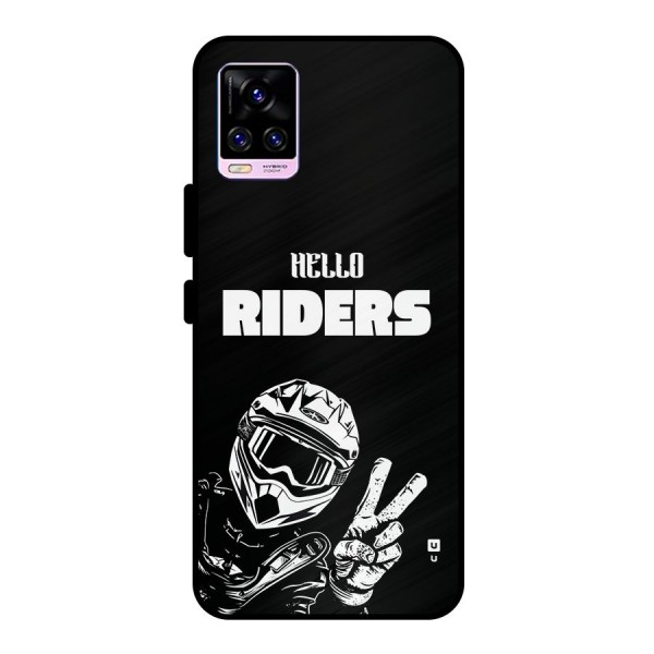 Hello Riders Metal Back Case for Vivo V20 Pro