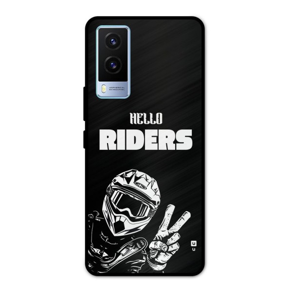 Hello Riders Metal Back Case for Vivo V21e 5G