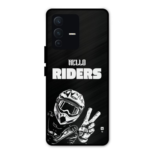 Hello Riders Metal Back Case for Vivo V23 Pro