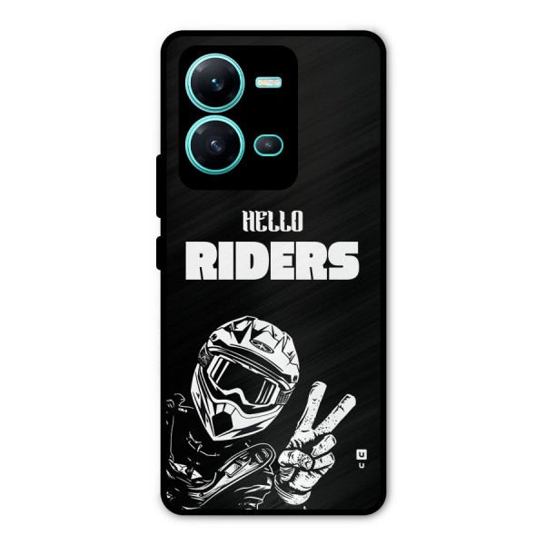 Hello Riders Metal Back Case for Vivo V25