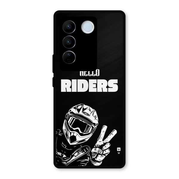 Hello Riders Metal Back Case for Vivo V27