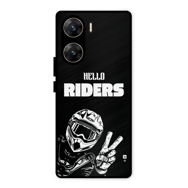 Hello Riders Metal Back Case for Vivo V29e