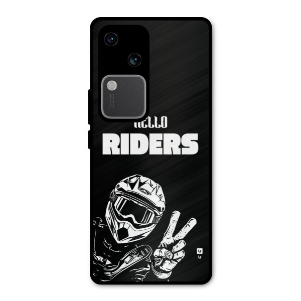 Hello Riders Metal Back Case for Vivo V30