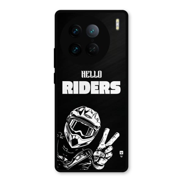 Hello Riders Metal Back Case for Vivo X90 Pro