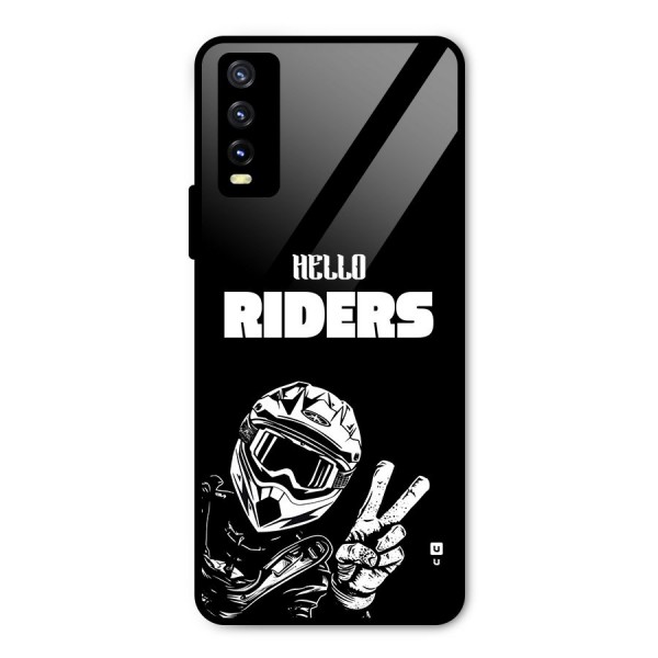 Hello Riders Metal Back Case for Vivo Y20 2021