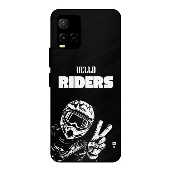 Hello Riders Metal Back Case for Vivo Y21