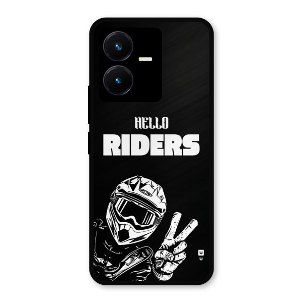 Hello Riders Metal Back Case for Vivo Y22