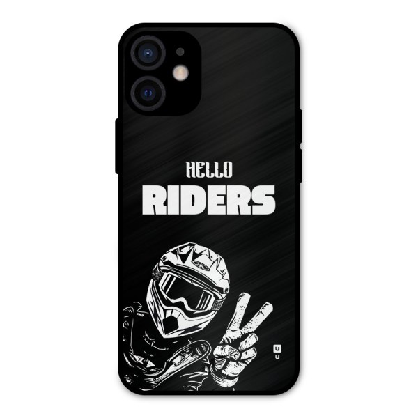 Hello Riders Metal Back Case for iPhone 12 Mini