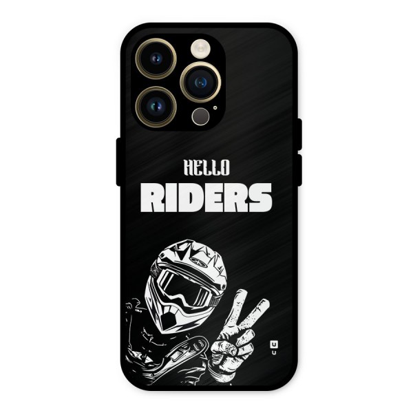 Hello Riders Metal Back Case for iPhone 14 Pro