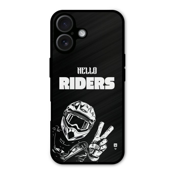 Hello Riders Metal Back Case for iPhone 16