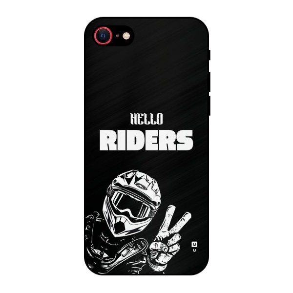 Hello Riders Metal Back Case for iPhone 8