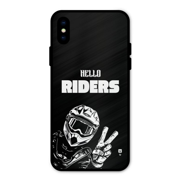 Hello Riders Metal Back Case for iPhone X