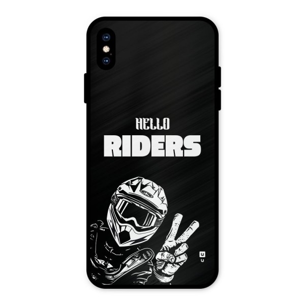 Hello Riders Metal Back Case for iPhone XS Max