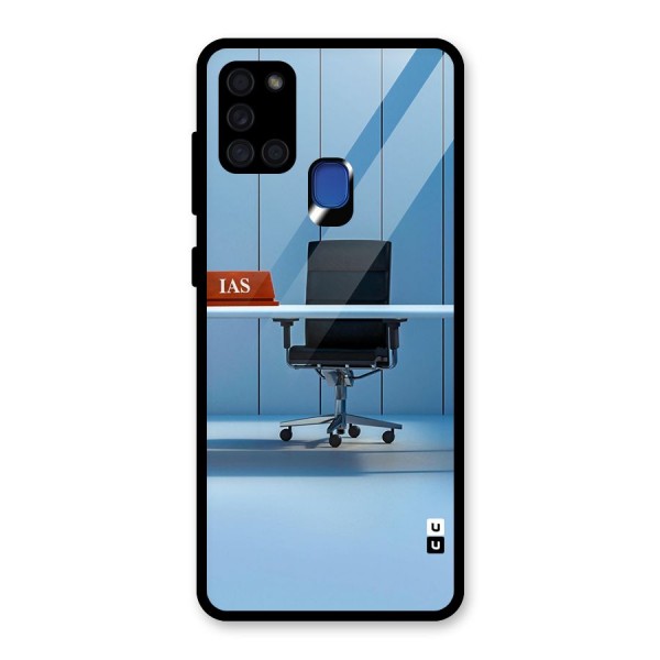 High Chair Glass Back Case for Galaxy A21s