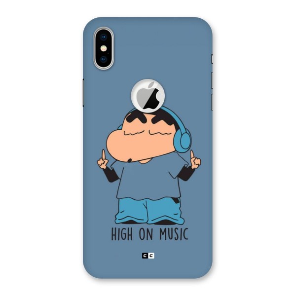 High On Music Back Case for iPhone XS Logo Cut