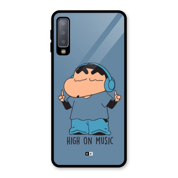 High On Music Glass Back Case for Galaxy A7 (2018)